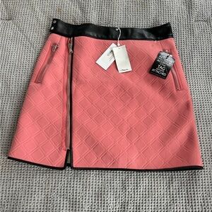 {3.1 PHILLIP LIM} Pink Quilted A-Line Biker Wrap Skirt